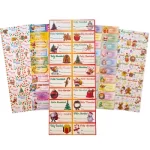 SET 50 HOJAS ETIQUETAS NAVIDEÑAS AUTOADHESIVAS DISEÑOS SURTIDOS 1