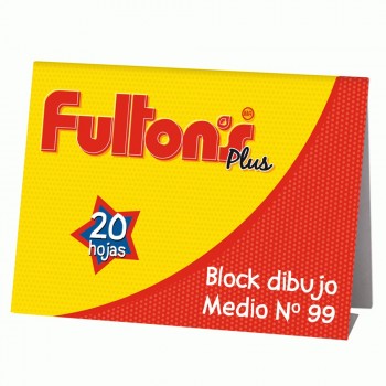 Block de Dibujo Medio N°99 1/8 20Hojas FULTONS