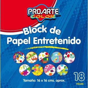 Block Papel Entretenido 18 Hojas PROARTE