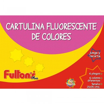 Cartulina Fluorescente 6 Hojas FULTONS
