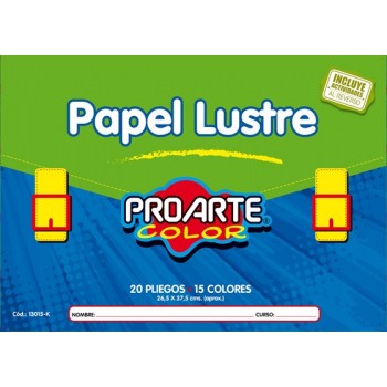 Papel Lustre 20 Hojas PROARTE