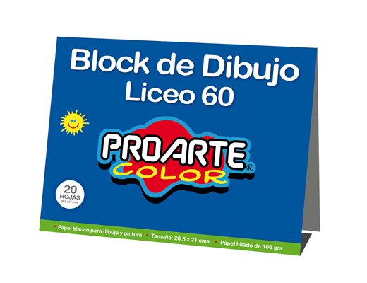 Block De Dibujo liceo N°60 20 Hojas PROARTE