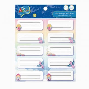 Etiqueta para Nombres 1 Hoja 10 Unidades ART&CRAFT