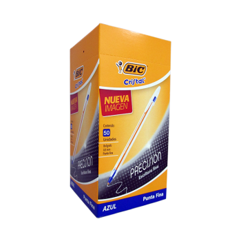 Lapis Pasta Azul Punta fina 50 Unidades BIC