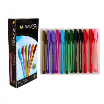 Lapis Pasta Gel de Colores 12 Unidades Lavoro