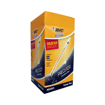 Lapis Pasta Negro Punta fina 50 Unidades BIC