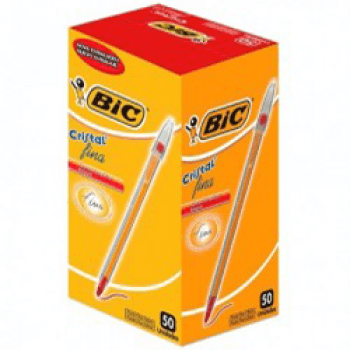 Lapis Pasta Rojo Punta fina 50 Unidades BIC