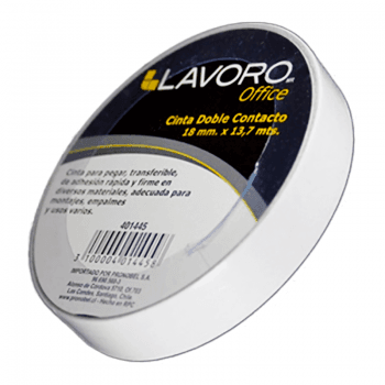 Cinta Doble Contacto 18mm x 13.7mts 1 Unidad Lavoro