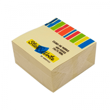 Cubo Notas Adhesivas 400 Hojas Amarillo 76x76mm Stick&Write