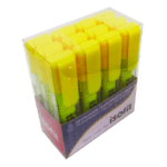 Destacador Transparente Amarillo 12 Unidades Isofit