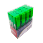 Destacador Transparente Verde 12 Unidades Isofit