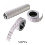 Etiqueta Blanca 1 Línea con Líneas Rojas 500un x10