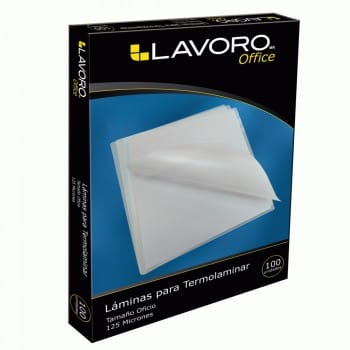 Lámina Termolaminar 125 Mic Oficio 100 Unidades Lavoro