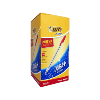 Lapis Pasta Rojo Punta Media 50 Unidades Bic