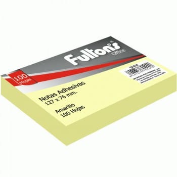 Notas Adhesivas 127x76mm Amarilla Fultons