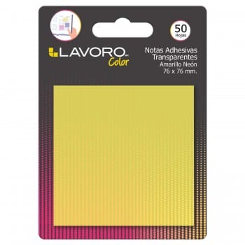 Notas Adhesivas Amarillas Plásticas 76x76mm Lavoro